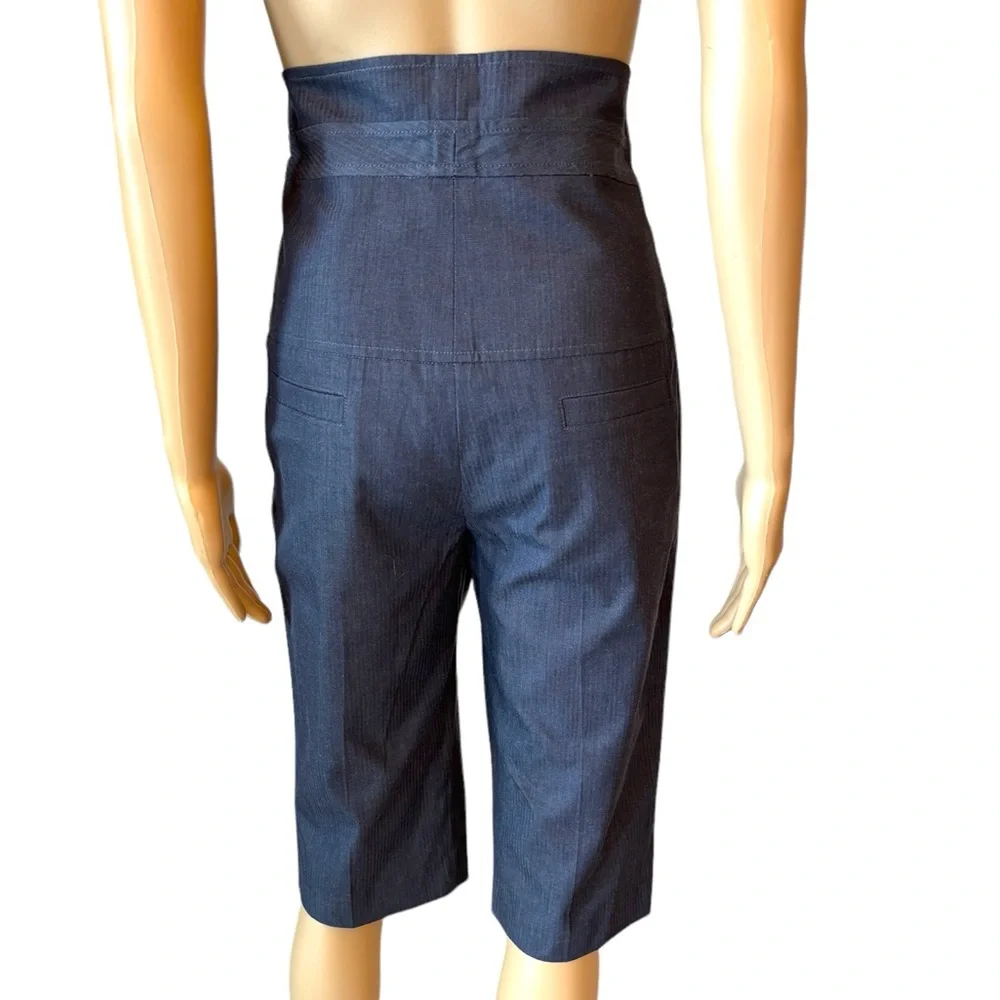 Alvin Valley Grey Pinstripe Ultra High Rise Capri Pants - Picture 7 of 10